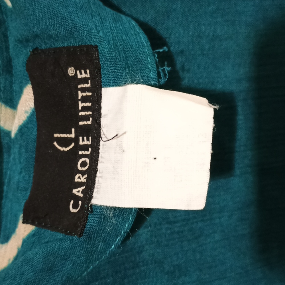 Carole Little Green Patterned Women's Top - Picture 5 of 5